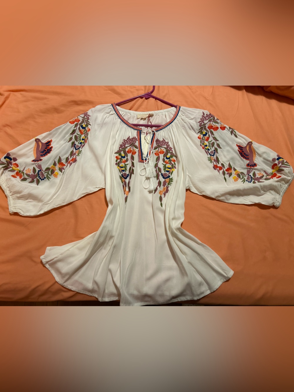 NWT 🏷️ Folk Embroidery Peasant Blouse